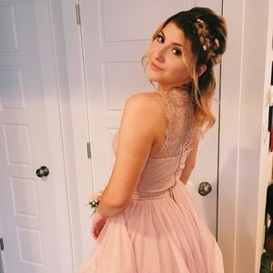 Two Piece Blush Prom Dress 💗✨